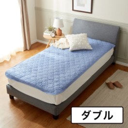 ＜ダブル＞モリリン 柔らかで贅沢な寝心地 洗える！ なめらかシルクの 敷きパッド