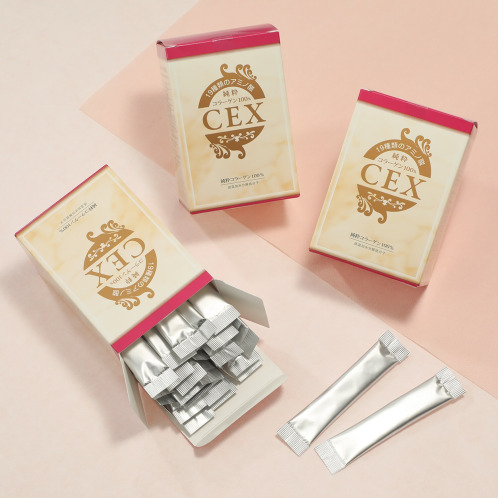 ❤︎【純粋】コラーゲン100% CEX （19種類のアミノ酸入り）２箱　60包 超低分子コラーゲン100％パウダー “純粋コラーゲン100％CEX