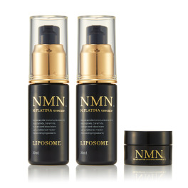 先端成分ＮＭＮ（ニコチン アミドモノヌクレオチド） 配合で潤いハリ肌へ！ リポソームＮ プラチナエサンス ２本特別セット