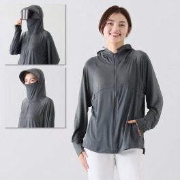 まるっとUV対策 バリバリバリケード パーカー 目元対策シールドパネル付