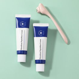 エラジュレン 韓国皮膚科学専門ブランド ＆エステ専門ブランド発 ハリアプローチ！ ペプタブルークリーム２本 アイリフトローラー付 セット