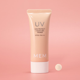 ＭＥＭ 毎日使いたくなる心地よさ メイク効果でくすみカバー 透明感ツヤ肌を演出！ サン　プロテクト リクイッド　ジェル プライマー （日焼け止め・化粧下地）