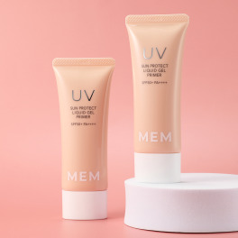 ＭＥＭ 毎日使いたくなる心地よさ メイク効果でくすみカバー 透明感ツヤ肌を演出！ サン　プロテクト リクイッド　ジェル プライマー ２本セット