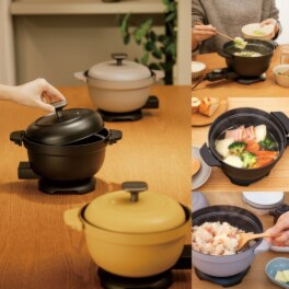 レコルト 毎日の食事を おいしく、たのしく。 1台5役の 卓上電気なべ コポット REP-1