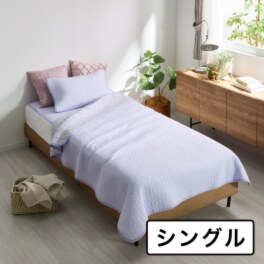 ｎｉｓｈｉｋａｗａ　西川 オールコットン 抗菌　リバーシブル やわらか水洗い 肌掛けケット ＜シングル＞