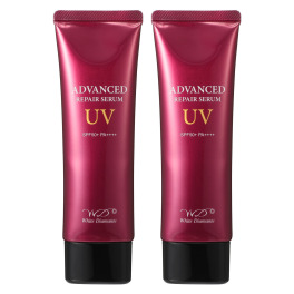 ホワイトディアマンテ 紫外線からお肌を守り 日中もハリツヤ美容ケア アドバンスド リペアセラム　ＵＶ ３本分セット