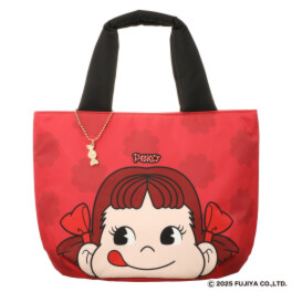 ペコちゃん ふっくらトートバッグ キャンディ型チャーム付き