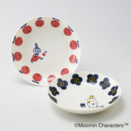 ムーミン 日本製 Ｃｏｌｌａｒ（カラー） ペアパスタ皿セット （２１ｃｍ）
