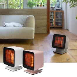 プラスマイナスゼロ キューブ型でかわいい！ コンパクトなのに しっかりあたたかい お手入れもしやすくなった リフレクトヒーター２ ＸＨＳ－Ｋ３１１
