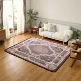 スワトウ刺しゅう協会 認定デザイン 洗える あたたかラグ ＜１９０×２４０ｃｍ＞