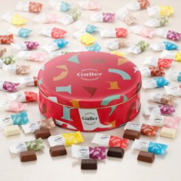 ベルギー王室御用達 チョコレートブランド ガレー　ナノバーアソート オリジナル缶（ロゼ）