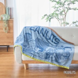 スヌーピー ＰＥＡＮＵＴＳ　ＧＡＮＧ コットン１００％ タオルケット ＜ハーフ＞