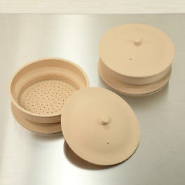 デリスタ 少ない手間で本格蒸し料理 薄くたためて省スペース！ 折りたたみ シリコンスチーマー ２個セット