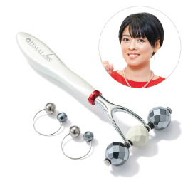 気になる目元、口元 フェイスラインスッキリ！ 手のひらサイズの美顔器 テラピスト　クマレス イヤカフ付特別セット