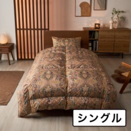 ｎｉｓｈｉｋａｗａ 最高峰の暖かさ！ ハンガリー産　羽毛の王様 マザーグースダウン９５％ 防ダニ＆綿１００％サテン 羽毛掛けふとん ＜シングル＞